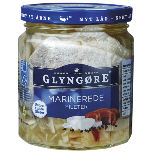 Marinerede fileter i glas Marinerede fileter