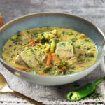 Karrysuppe med mørksejfilet